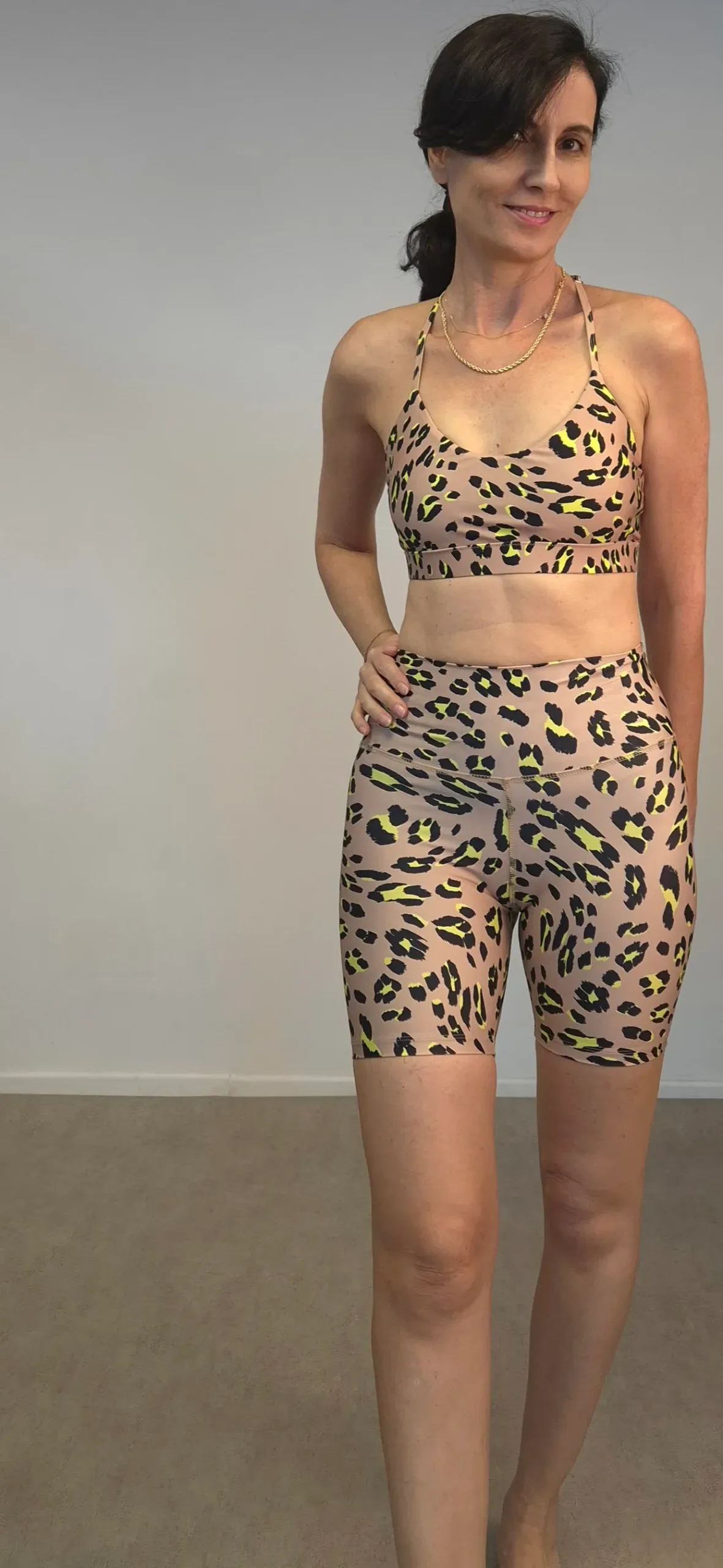 טייץ מחטב קצר מנומר